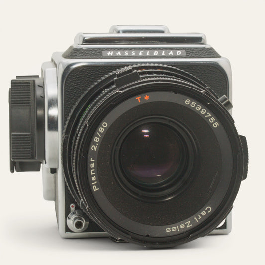 Hasselblad 500 C/M with Carl Zeiss Planar 80mm f/2.8 T* and A12 Back – Used – Excellent Plus