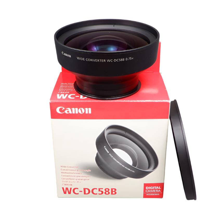 Canon WC-DC58B Wide-Angle Converter Lens – Used –Mint – Camera