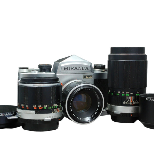 Miranda Sensomat 35mm Film Camera Kit w/ and three all-metal Auto Mira –  Camera Trading Company