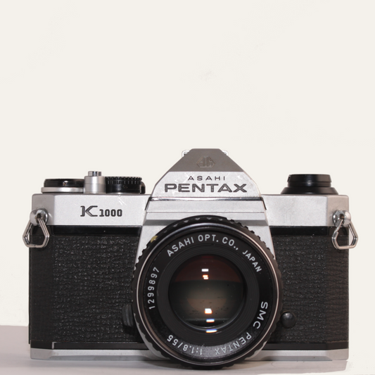 Pentax K1000 35mm SLR Film Camera + SMC Pentax 55mm f/1.8