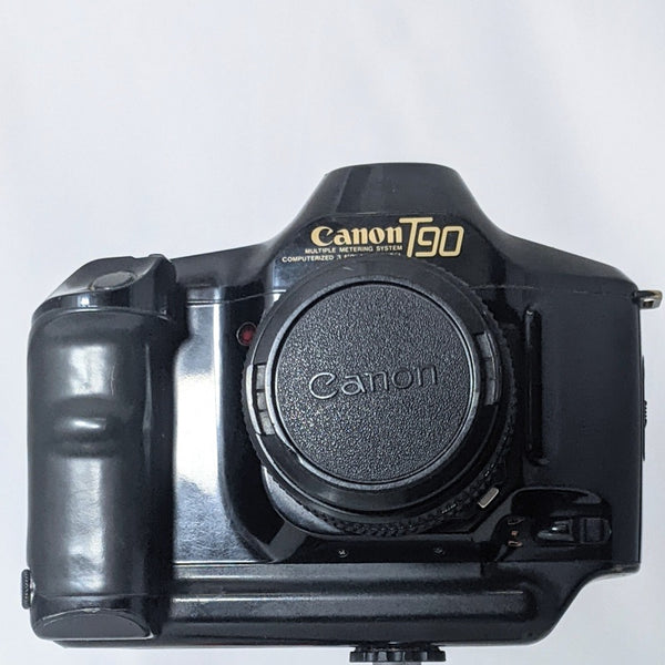 Canon T90 35mm Film Camera Black w/ new FD 50mm f1.8 lens - Very