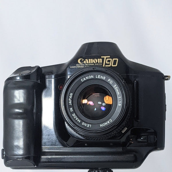 Canon T90 35mm Film Camera Black w/ new FD 50mm f1.8 lens Very Good –  Camera Trading Company