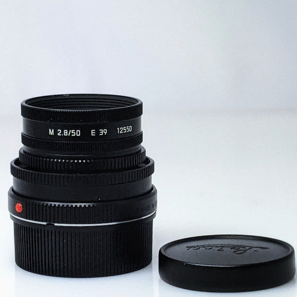 Leica ELMAR-M 50/2.8 Collapsable Black Lens Leitz 50mm 1:2.8 Like New