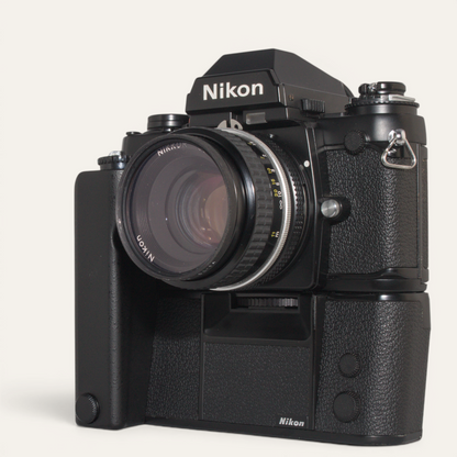 Title
Nikon F3 35mm SLR Camera w/ MD-4 Motor Drive &amp; Nikkor 50mm f/1.8 AI Lens – Used – Excellent Plus
