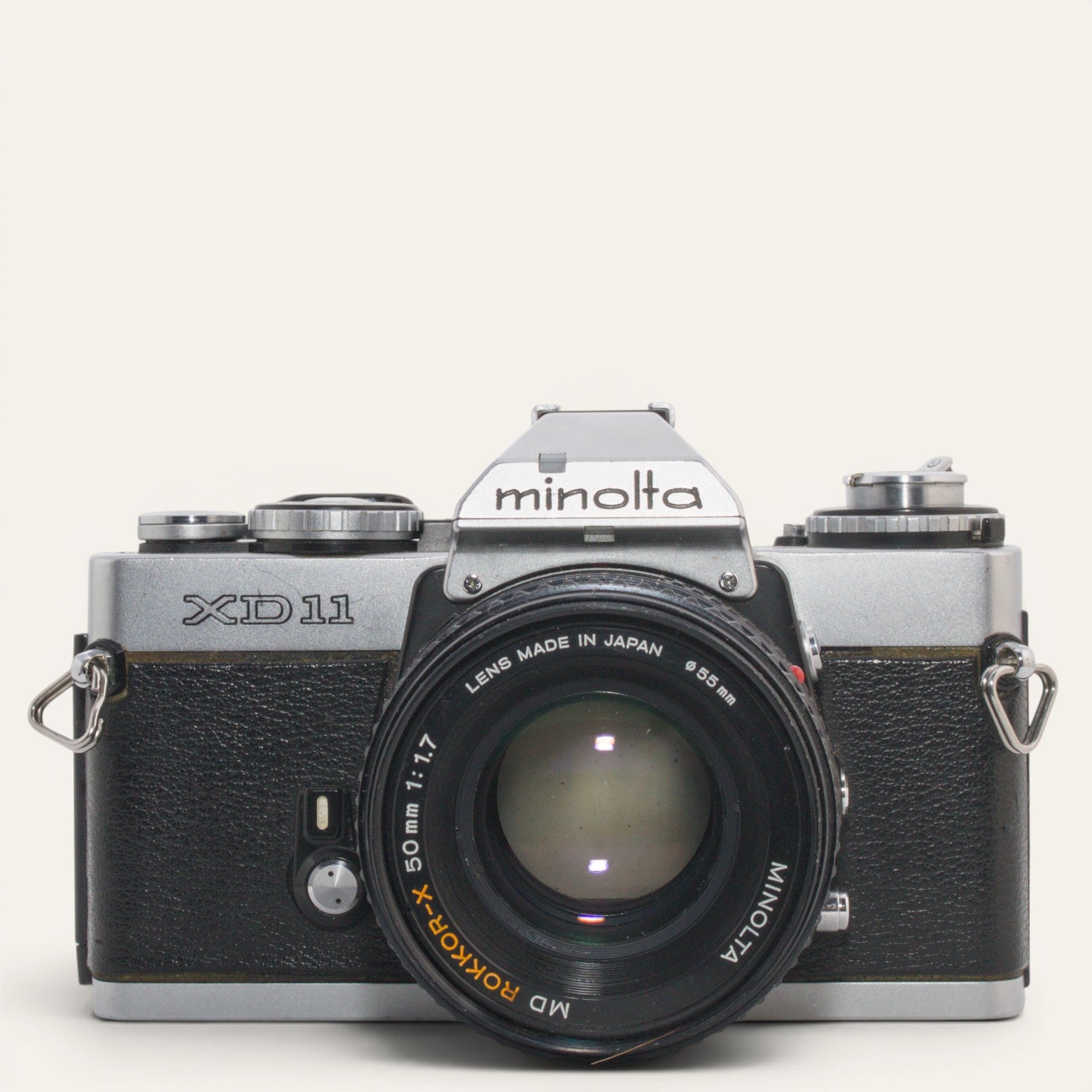 Minolta XD-11 35mm SLR Film Camera  MD Rokkor-X 50mm f/1.7