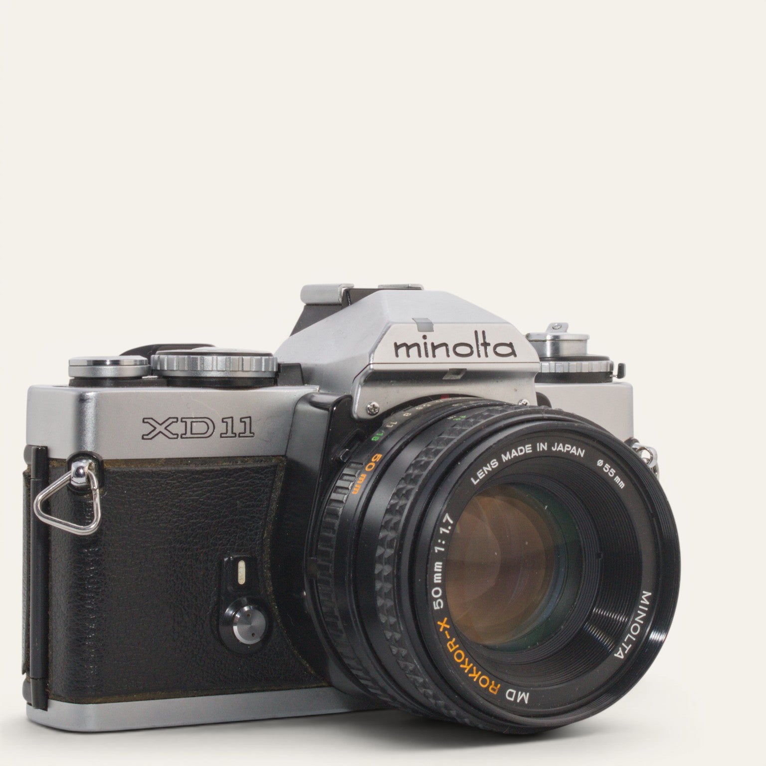 Minolta XD-11 35mm SLR Film Camera  MD Rokkor-X 50mm f/1.7