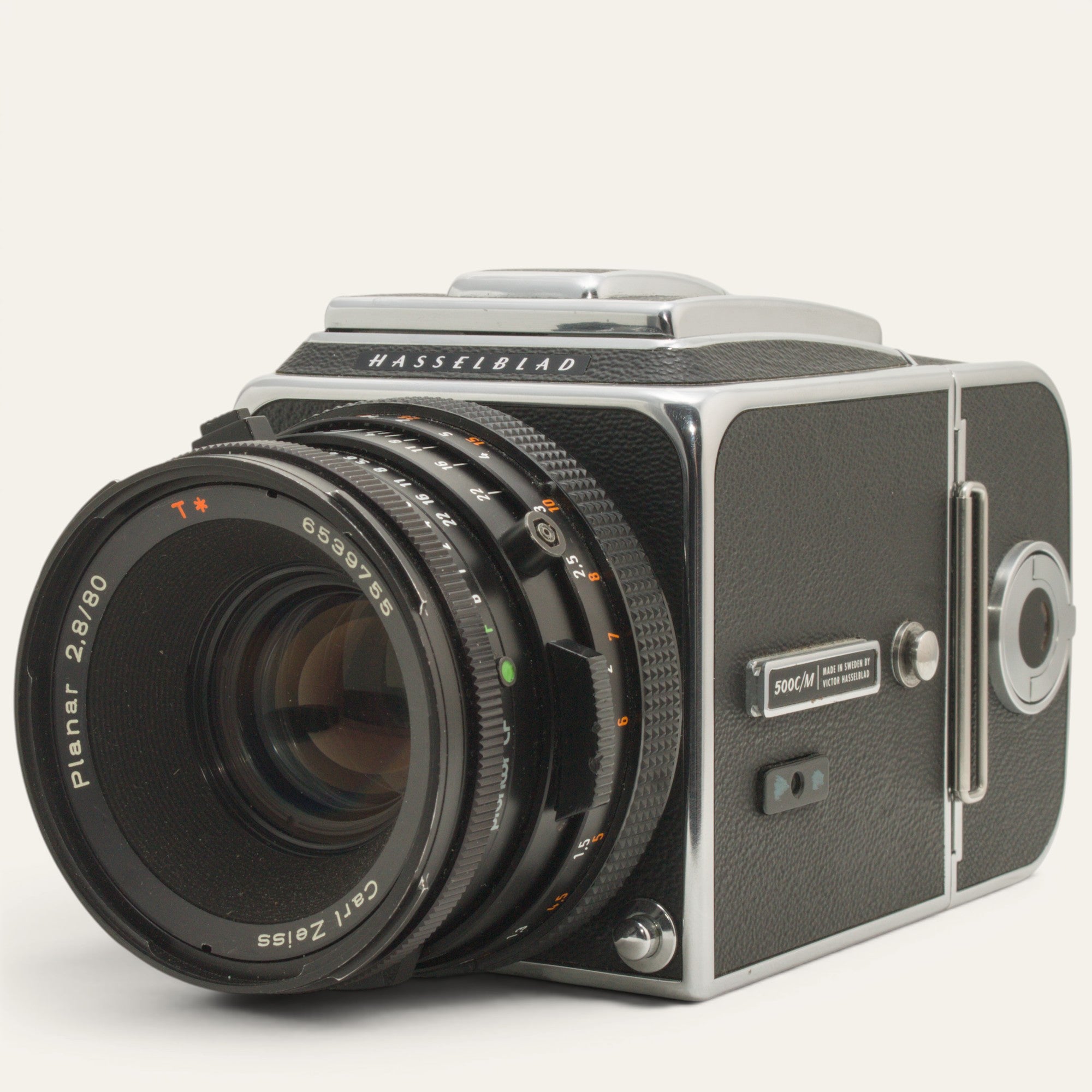 Hasselblad 500 C/M with Carl Zeiss Planar 80mm f/2.8 T* and A12