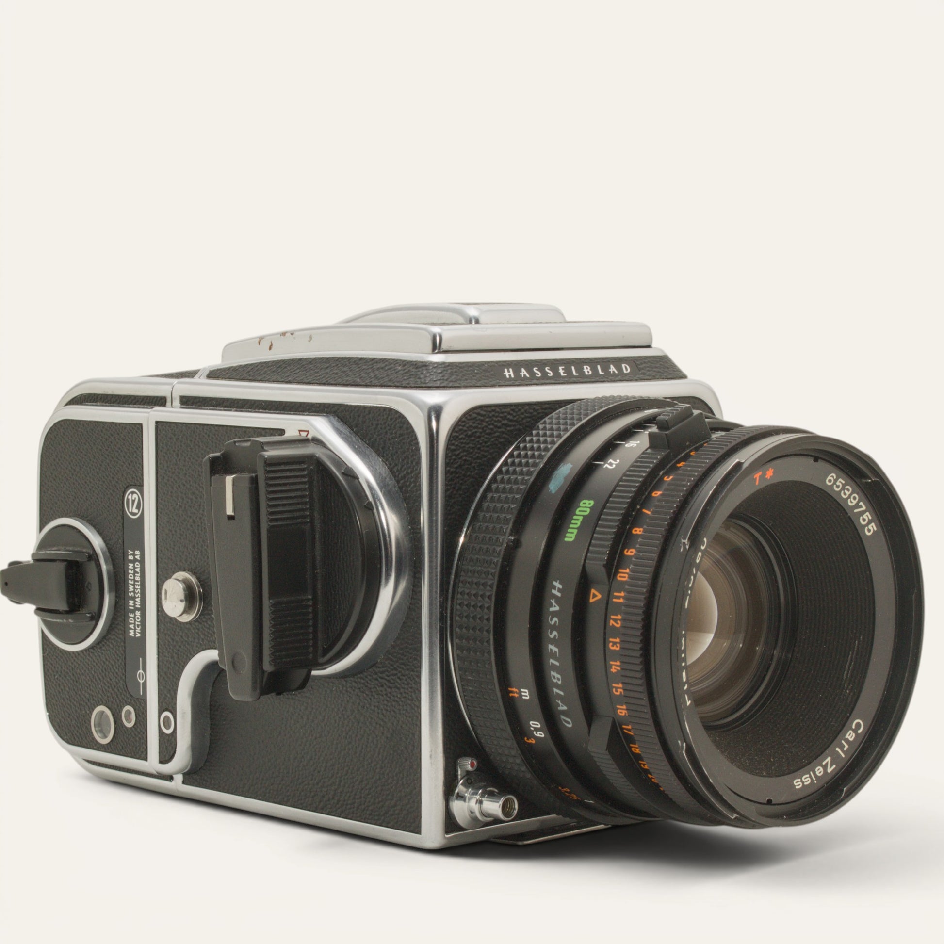 Hasselblad 500 C/M with Carl Zeiss Planar 80mm f/2.8 T* and A12 Back – Used – Excellent Plus