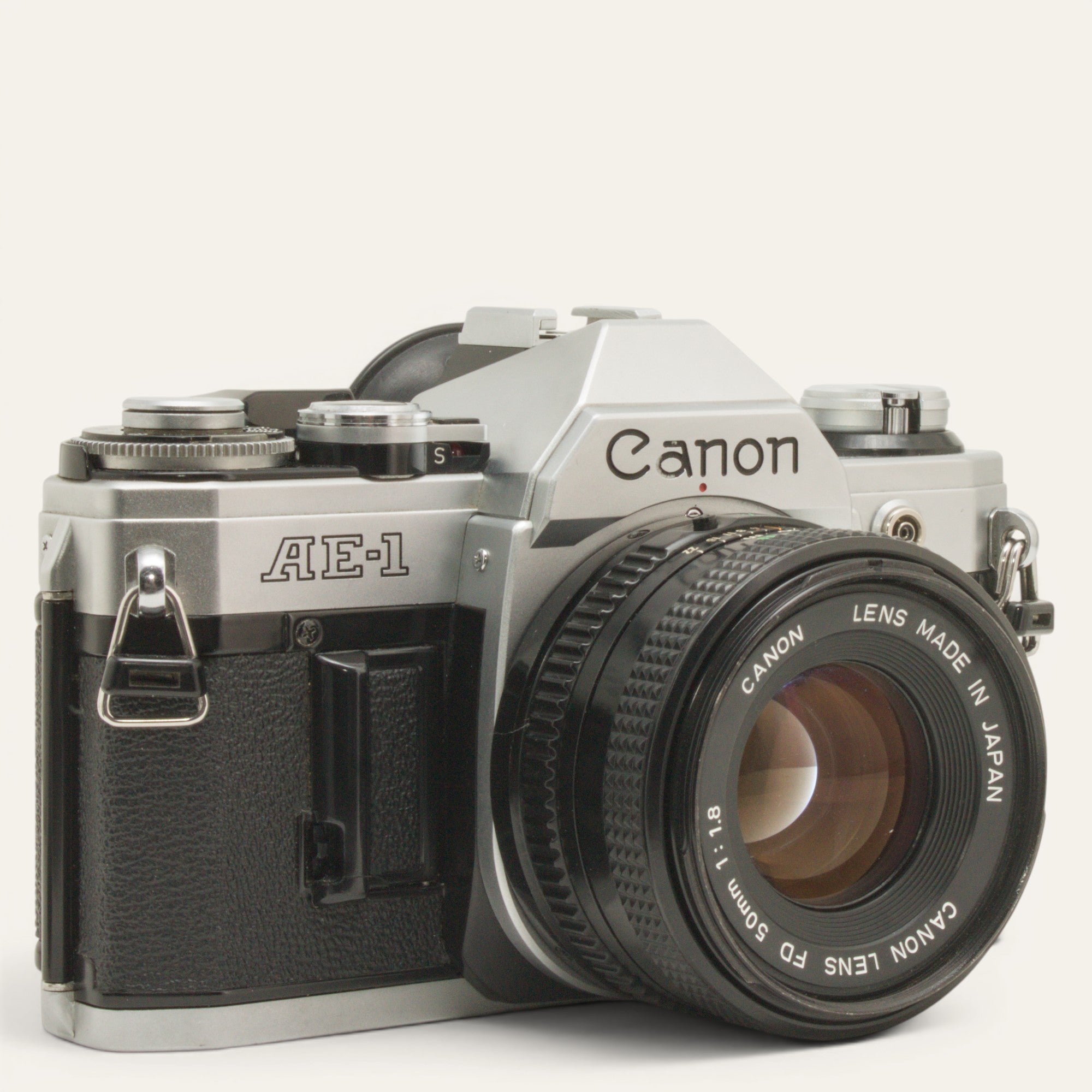 Canon AE-1 35mm SLR Camera with New FD 50mm f/1.8 Lens – Camera