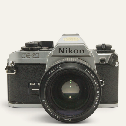 Nikon FG with Nikon Series E 36–72mm f/3.5 Lens