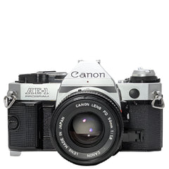 Canon AE-1 Program 35mm film Camera w/ New FD 50/1.8 lens, AE-1P