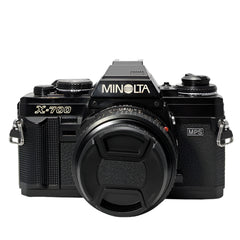 Minolta X700 35mm Film Camera w/ 50mm f/2 Minolta MD Lens, Near Mint