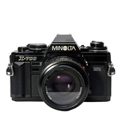 Minolta X700 35mm Film Camera w/ 50mm f/2 Minolta MD Lens, Near Mint