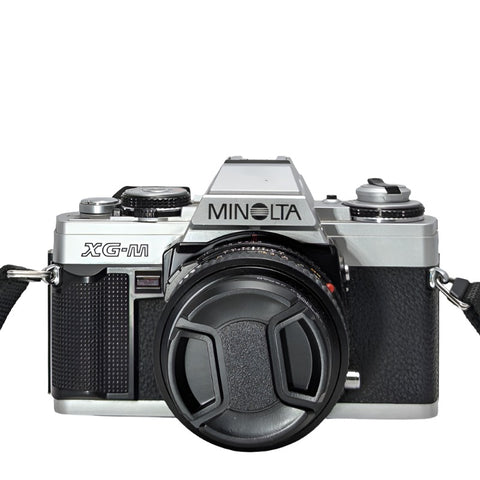 Minolta XG-M 35mm film camera with MD Rokkor X 50/2.0 Lens & UV filter - Mint