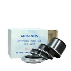 Miranda Sensomat 35mm Film Camera Kit w/ and three all-metal Auto Miranda lenses, extension tubes – Used Excellent