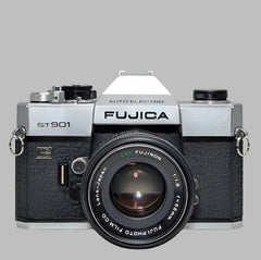 Fujica ST901 Auto Electro w/ 55mm f1.8 EBC Fujinon lens M42 mount Media 1 of 8