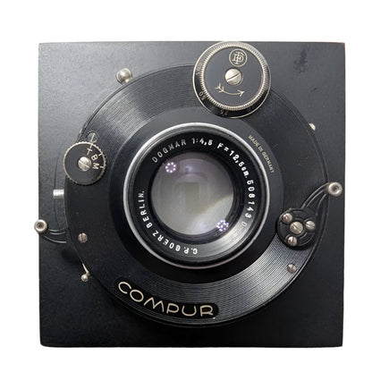 C.P. Goerz Dogmar 125mm (12.5cm) 4.5 Lens on Compur shutter
