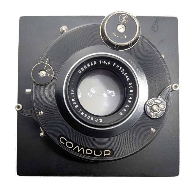 C.P. Goerz Dogmar 125mm (12.5cm) 4.5 Lens on Compur shutter