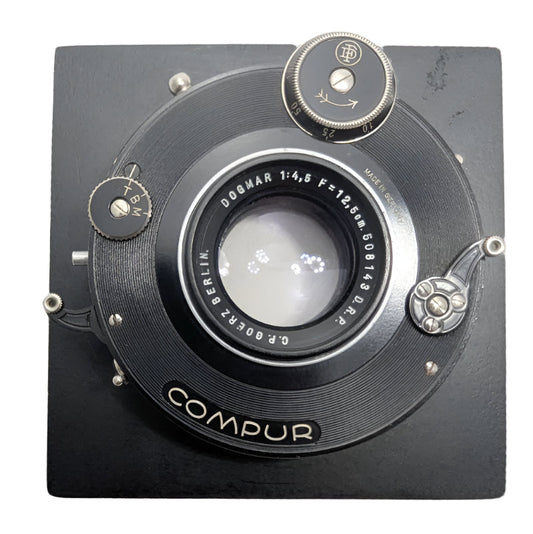 C.P. Goerz Dogmar 125mm (12.5cm) 4.5 Lens on Compur shutter