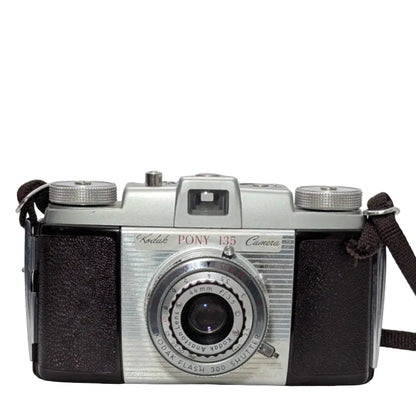 Canadian-Made Kodak Pony 135 35mm Film Camera 44mm f/3.5 Lens | Original Leather Case