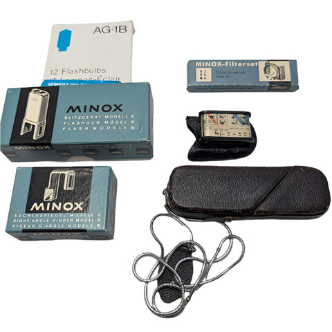 Used Minox B Miniature Spy Camera Kit - Vintage