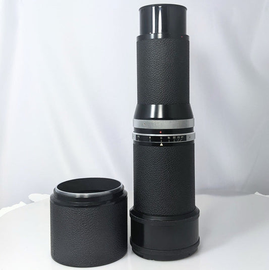 Rollei SL66 Carl Zeiss Tele-Tessar 500mm f/5.6 Telephoto Lens – Mint – With Caps and Hood